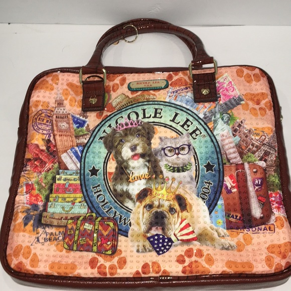 Nicole Lee Handbags - Embellished Dogs & Cats Computer Bag